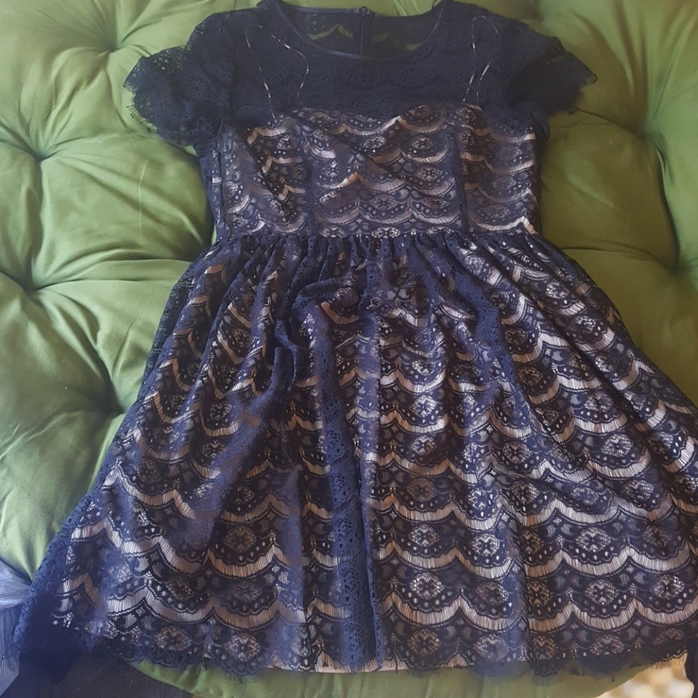 Black Lace Tea-length Dress - Impeccable condition